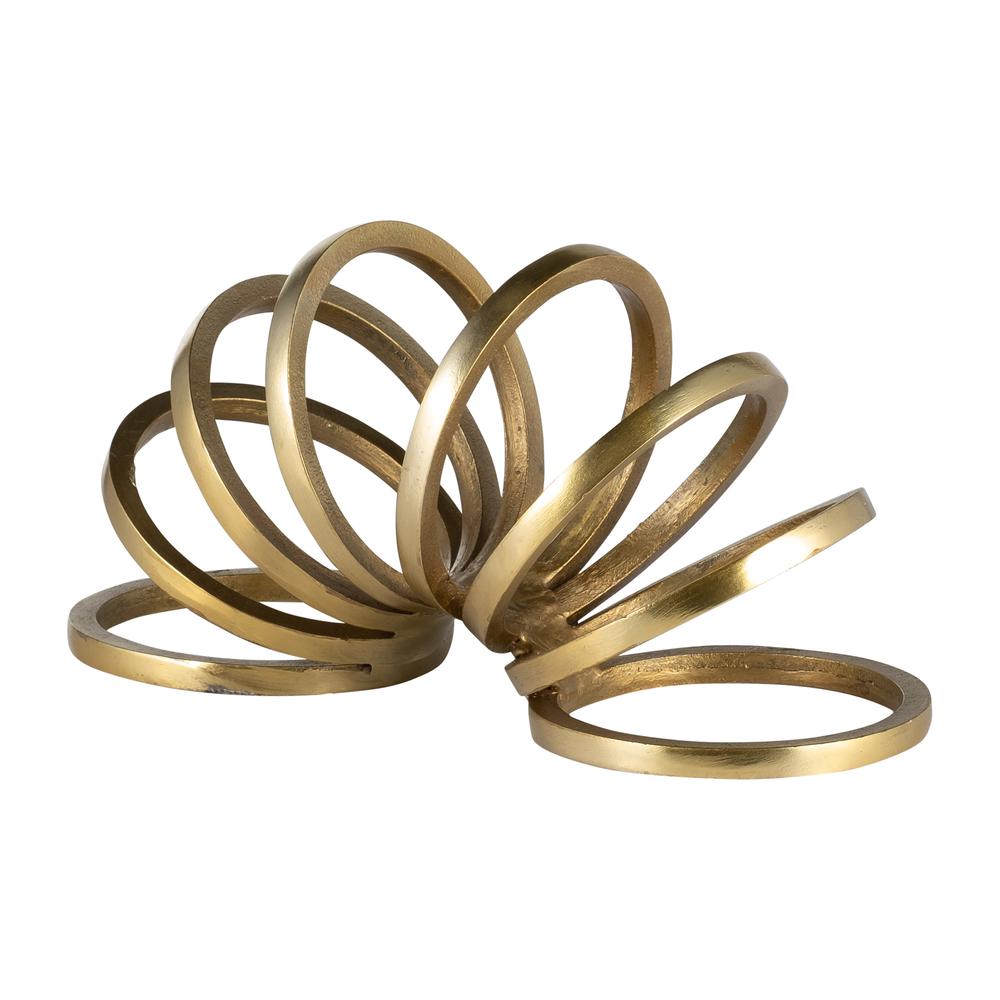 Metal,11",slinky Ring Deco,gold. Picture 2