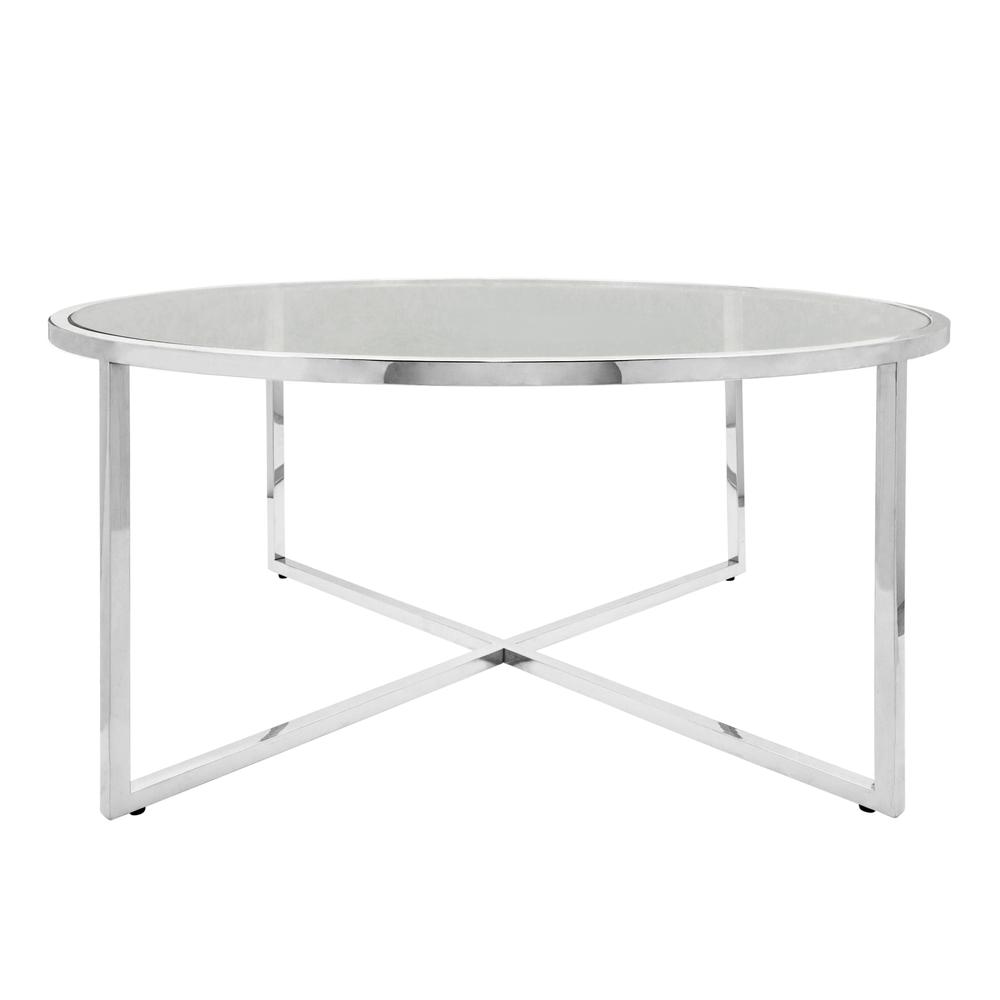 Metal Pull Out Coffee Table, Silver. Picture 6