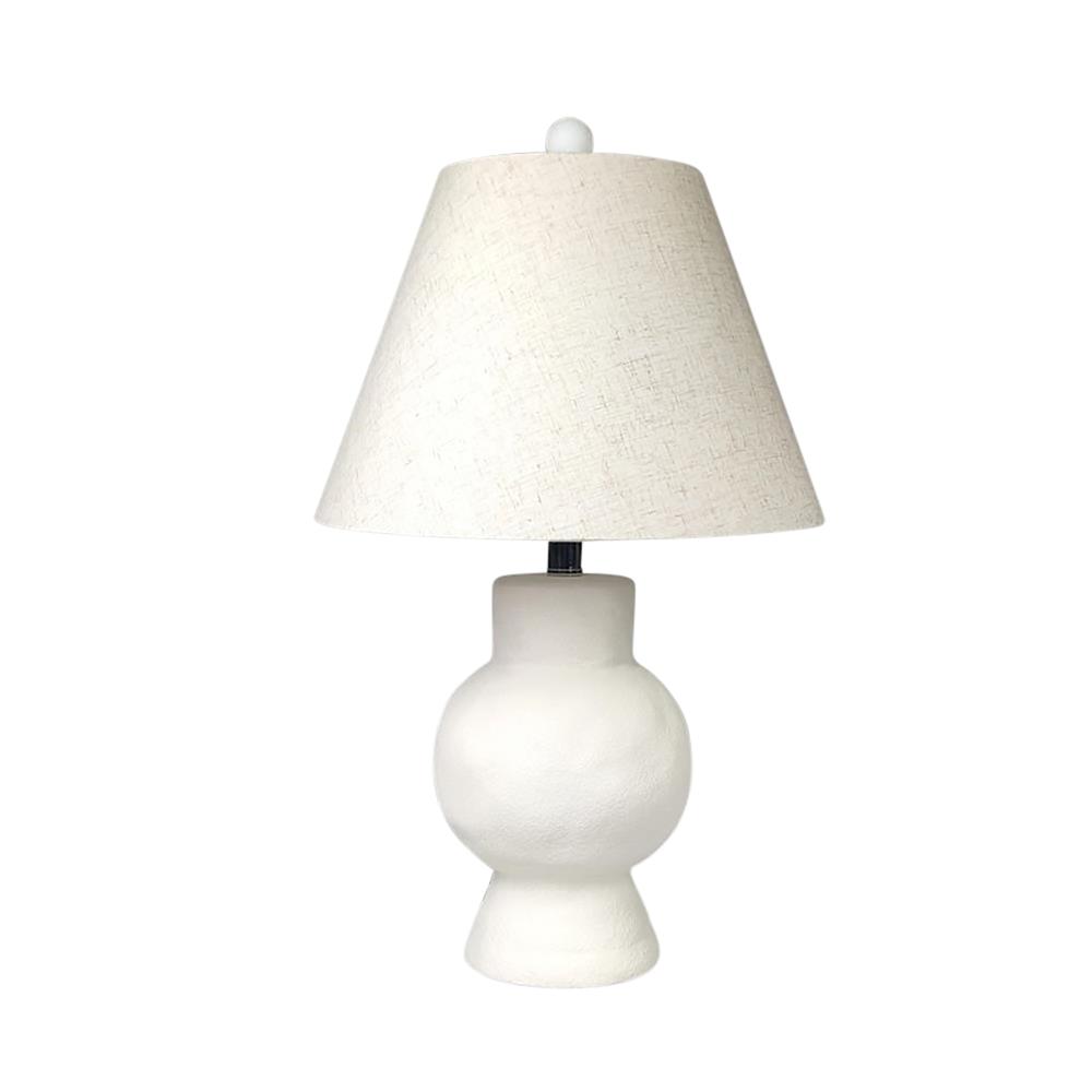 23" Textured Totem Lamp Tapered Shade, White. Picture 1