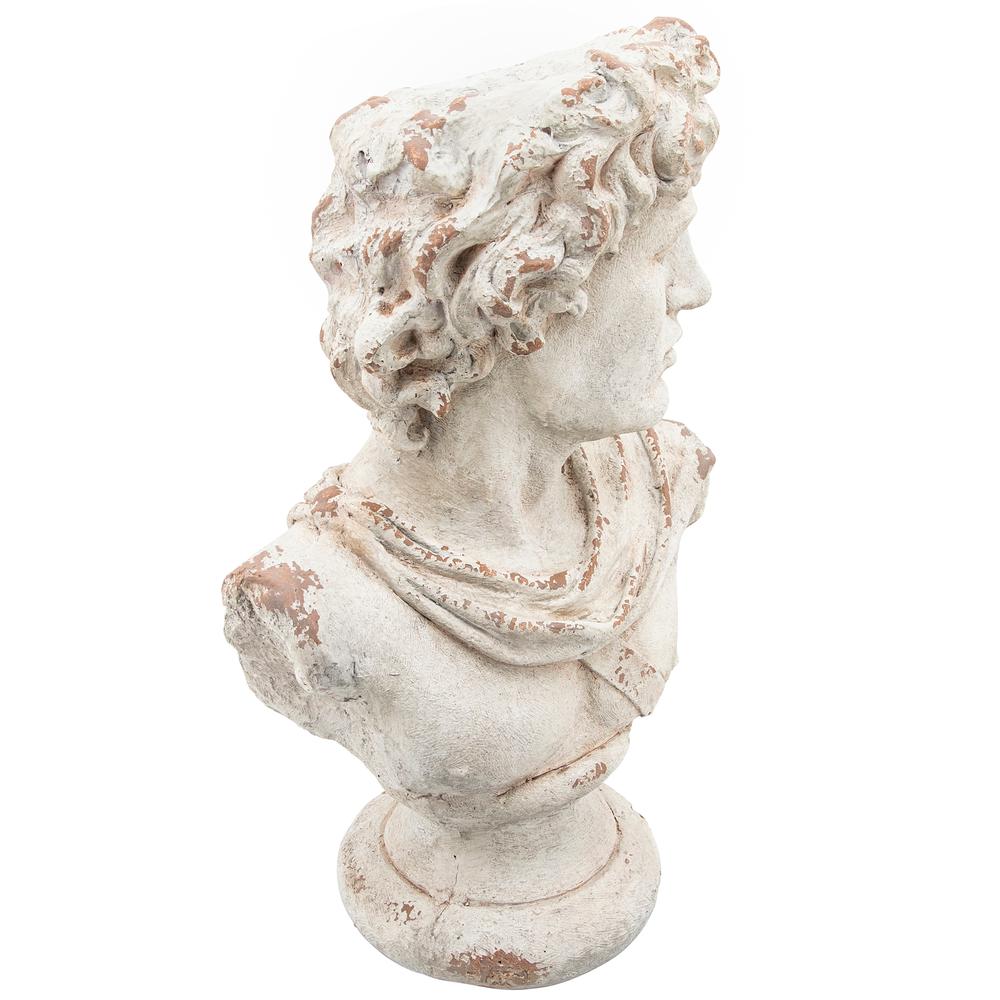 Resin, 31"h David Bust, Antique White. Picture 2