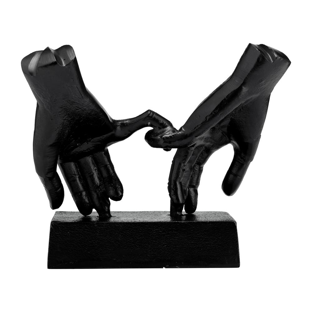 Metal,9"h,entwined Hands Sculpture, Black. Picture 4