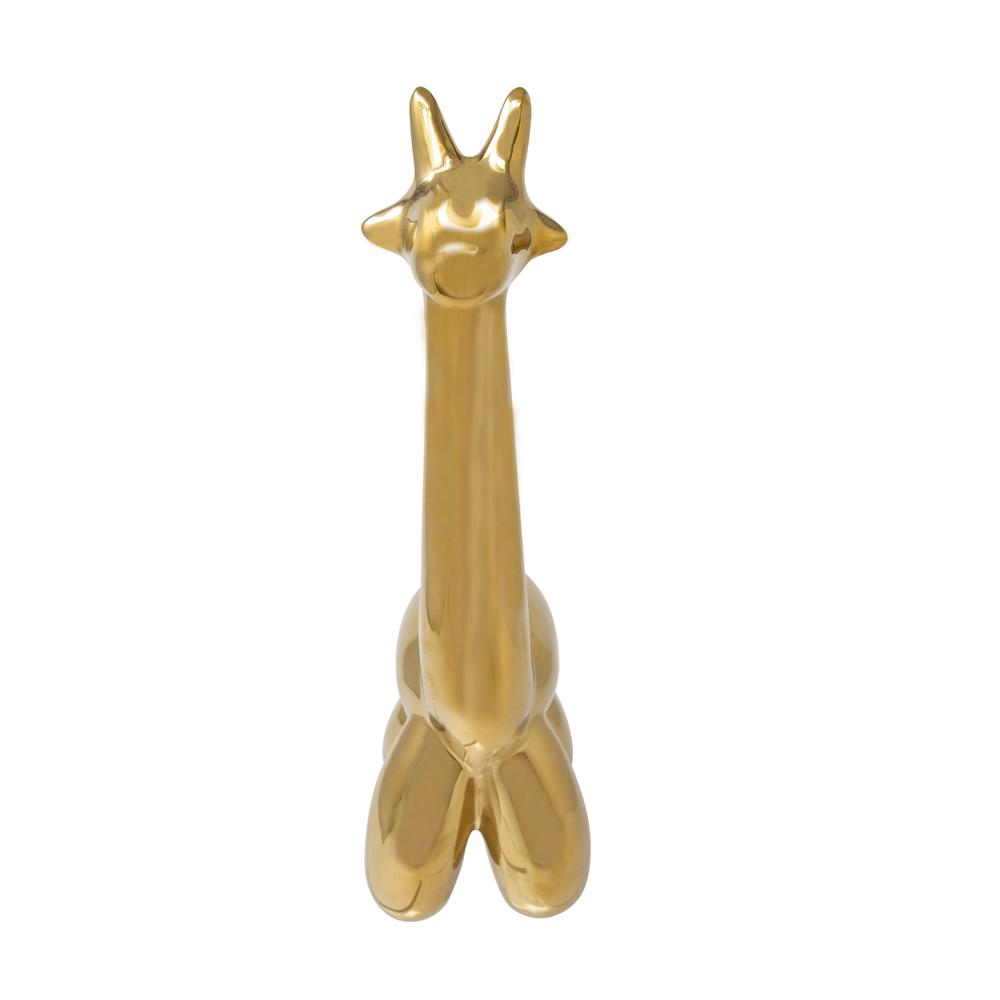 Gold Giraffe Balloon Animal. Picture 2