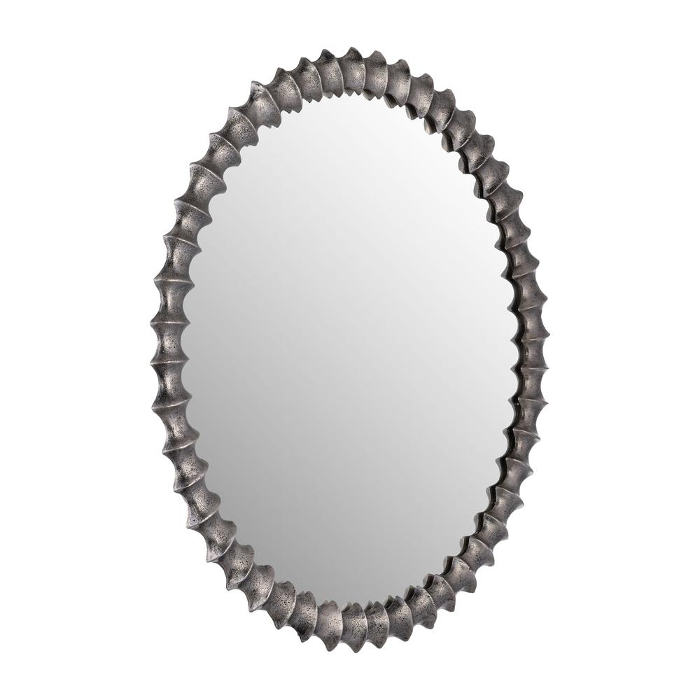 Metal,29",ring Texture Mirror,brushed Nickel. Picture 2