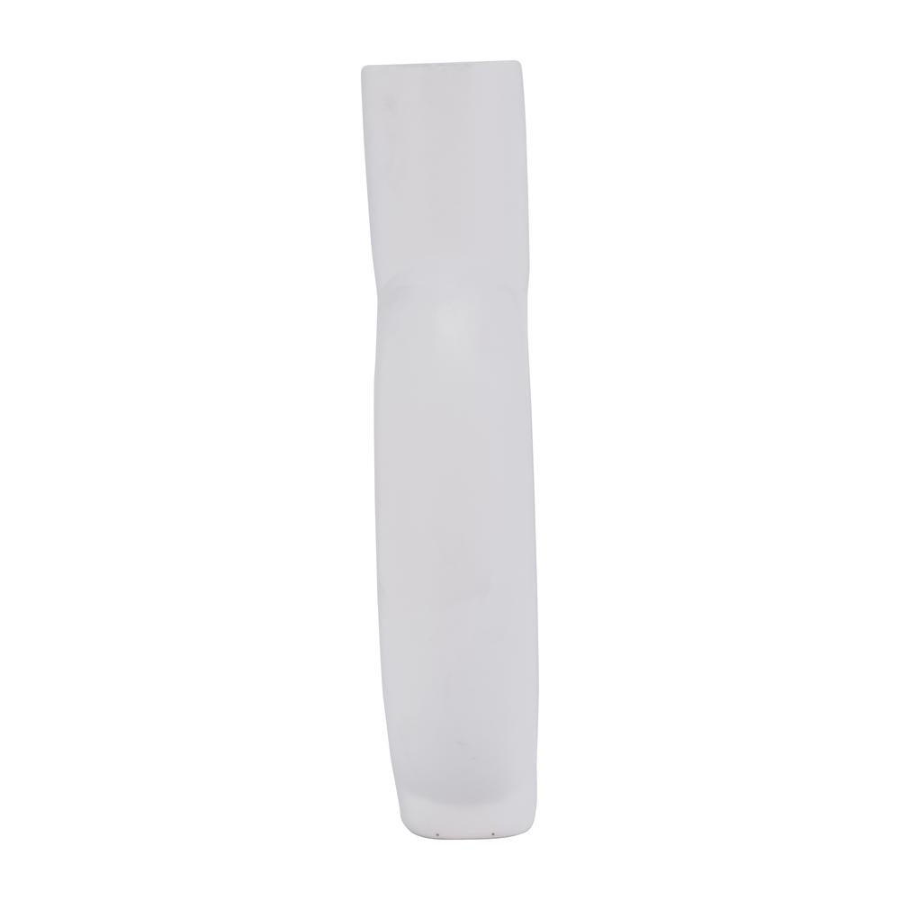 Cer, 9" Round Cut-out Vase, White. Picture 4