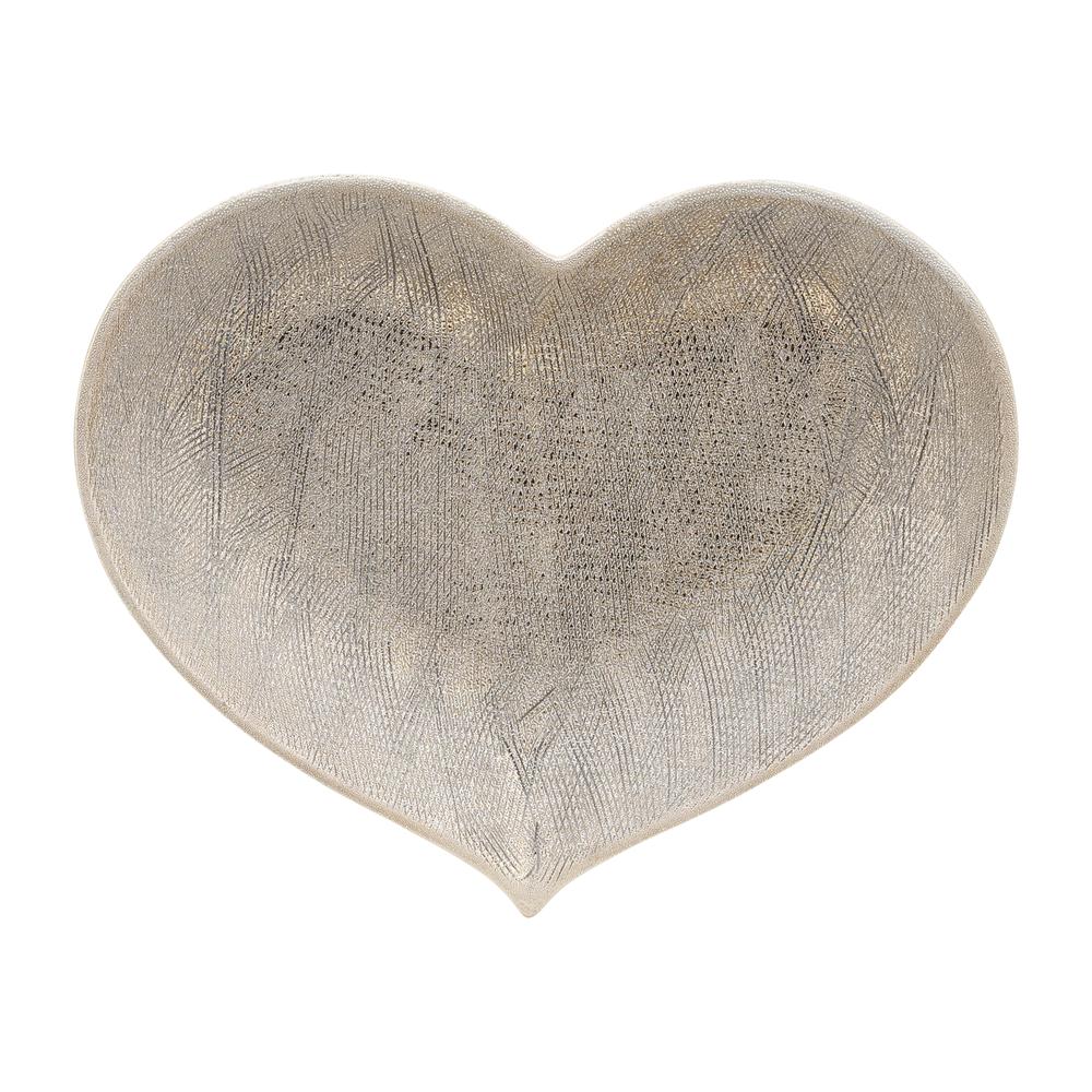 Cer, S/3 12/13/15" Scratched Heart Plates, Champgn. Picture 7