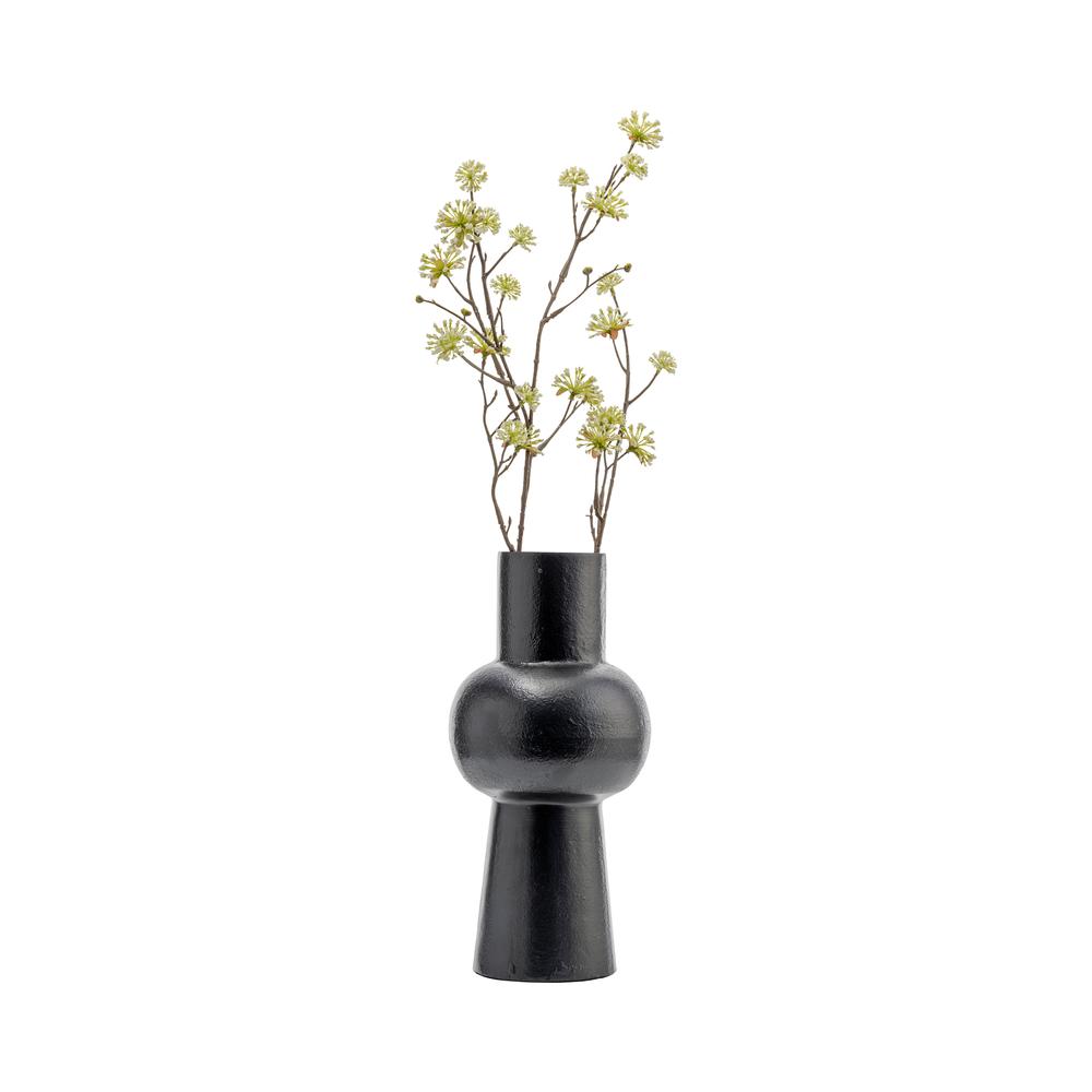 Metal,12"h, Mid Ellipsoid Vase,black. Picture 2