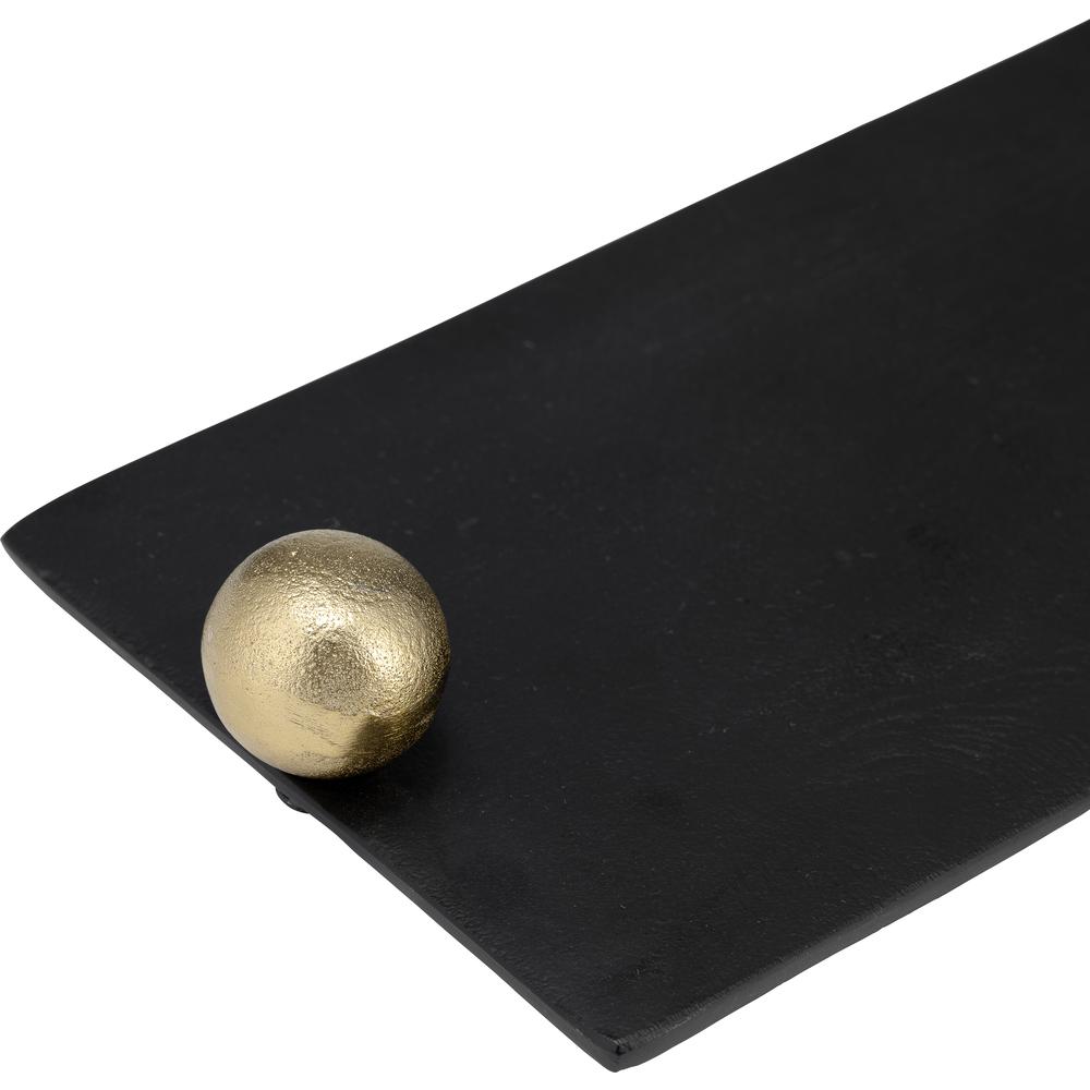Metal,s/2 24/18",flat Tray With Gld Knob Handles,b. Picture 6