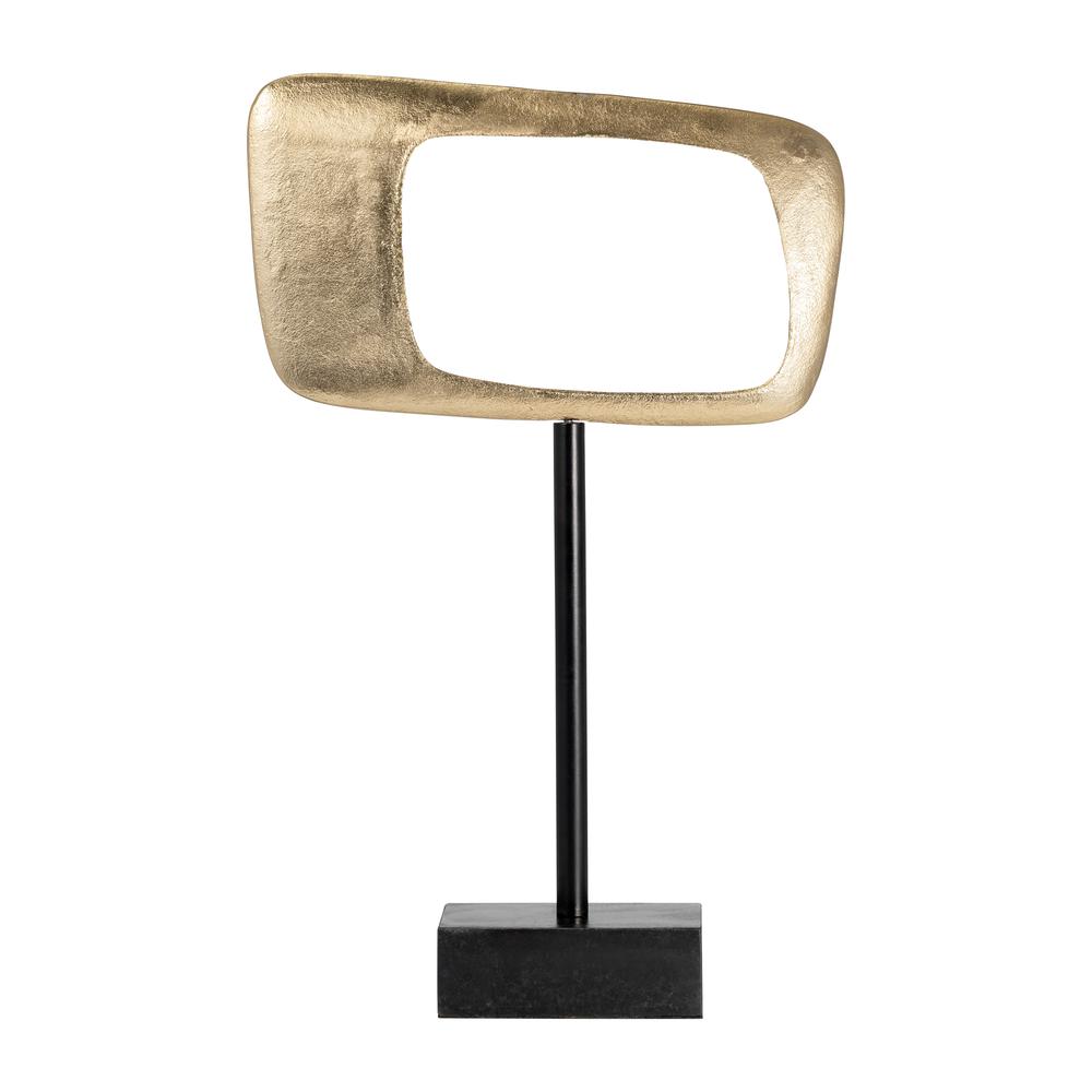21.75" Aluminum Rhombus On Stand, Gold, Kd. Picture 1