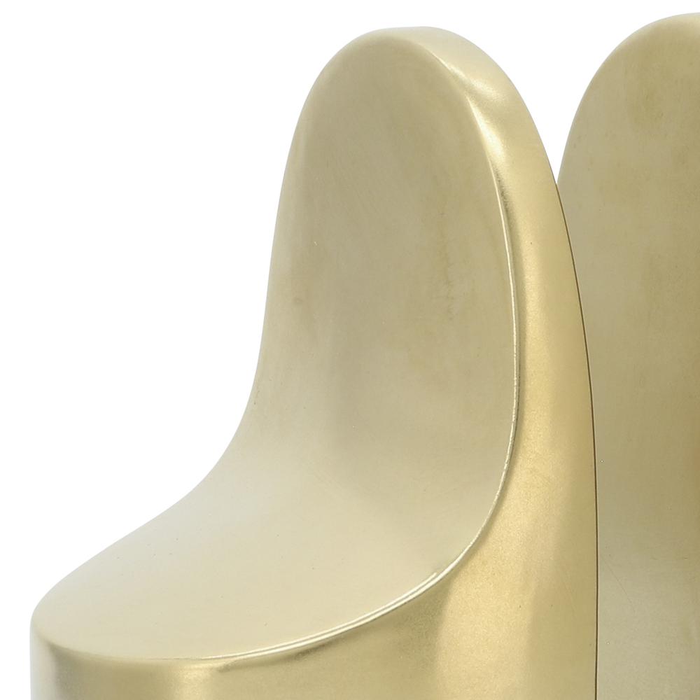 Cer, 6"h Contemporary Bookends, Gold. Picture 6