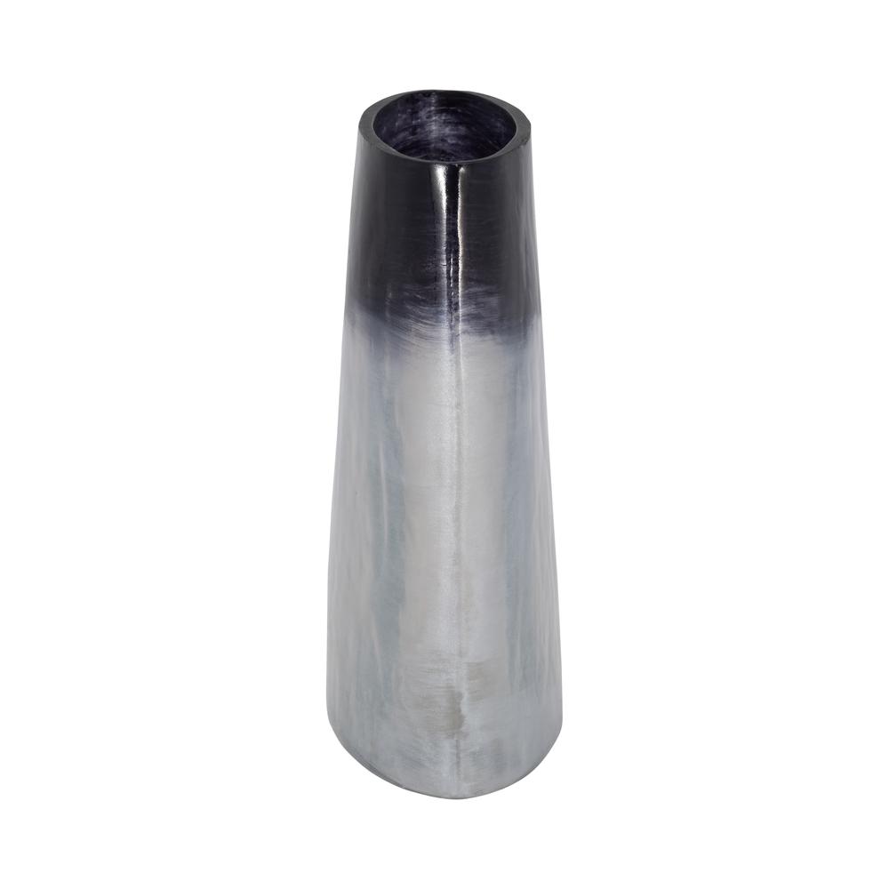Glass, 8" Ombre Vase, Blue. Picture 3