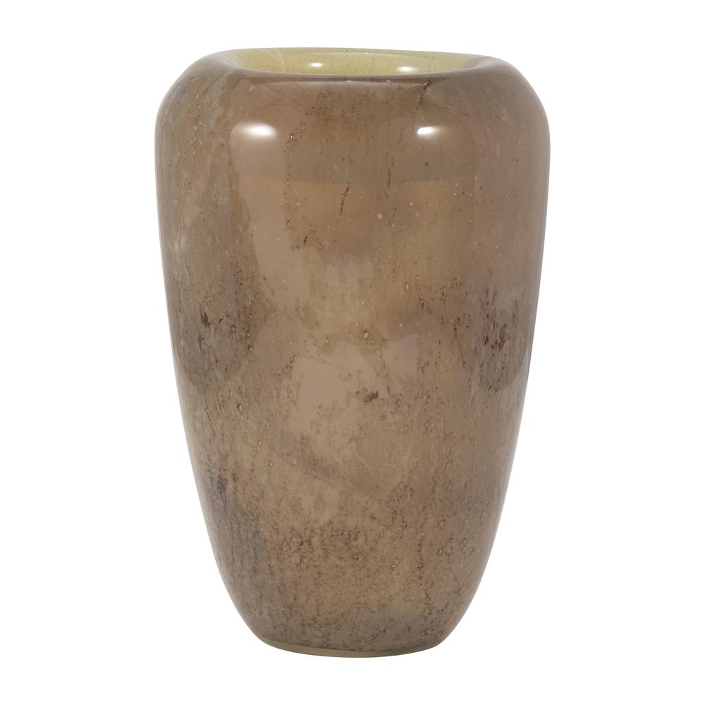 Glass, 13" 2-tone Vase, Nude. Picture 1