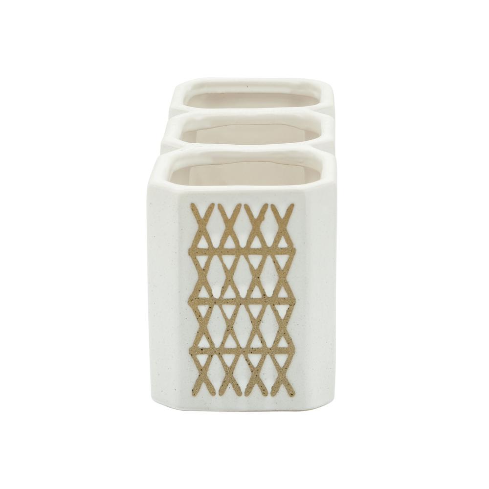 3-cup X-pen Holder, Beige. Picture 3