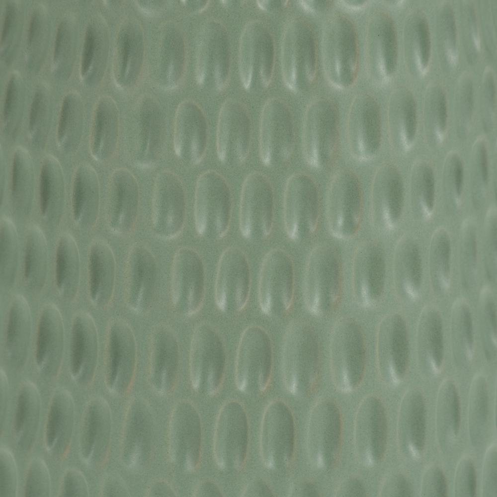 Cer, 16"h Dimpled Vase, Green. Picture 4