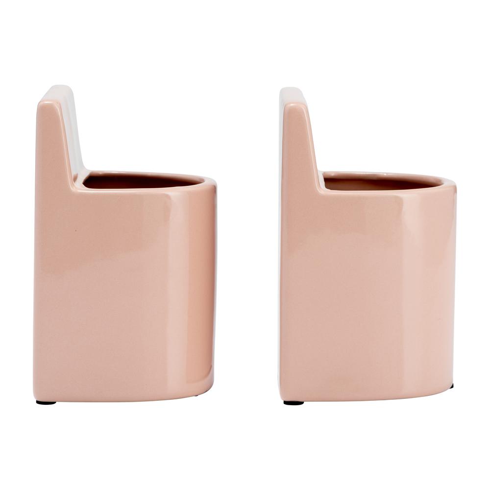 Cer, 6" Pouch Bookends, Blush. Picture 5