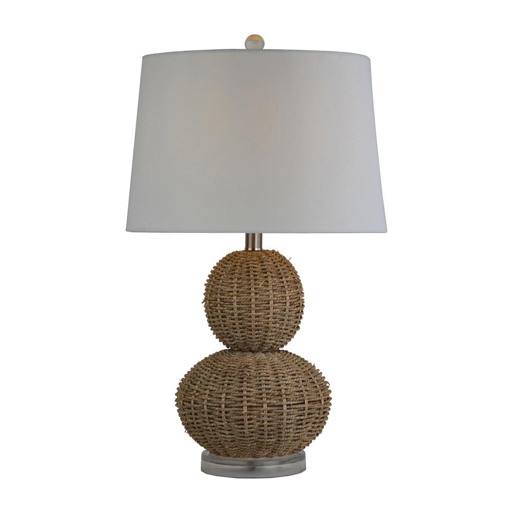 Rattan 25" Table Lamp, Natural. Picture 1
