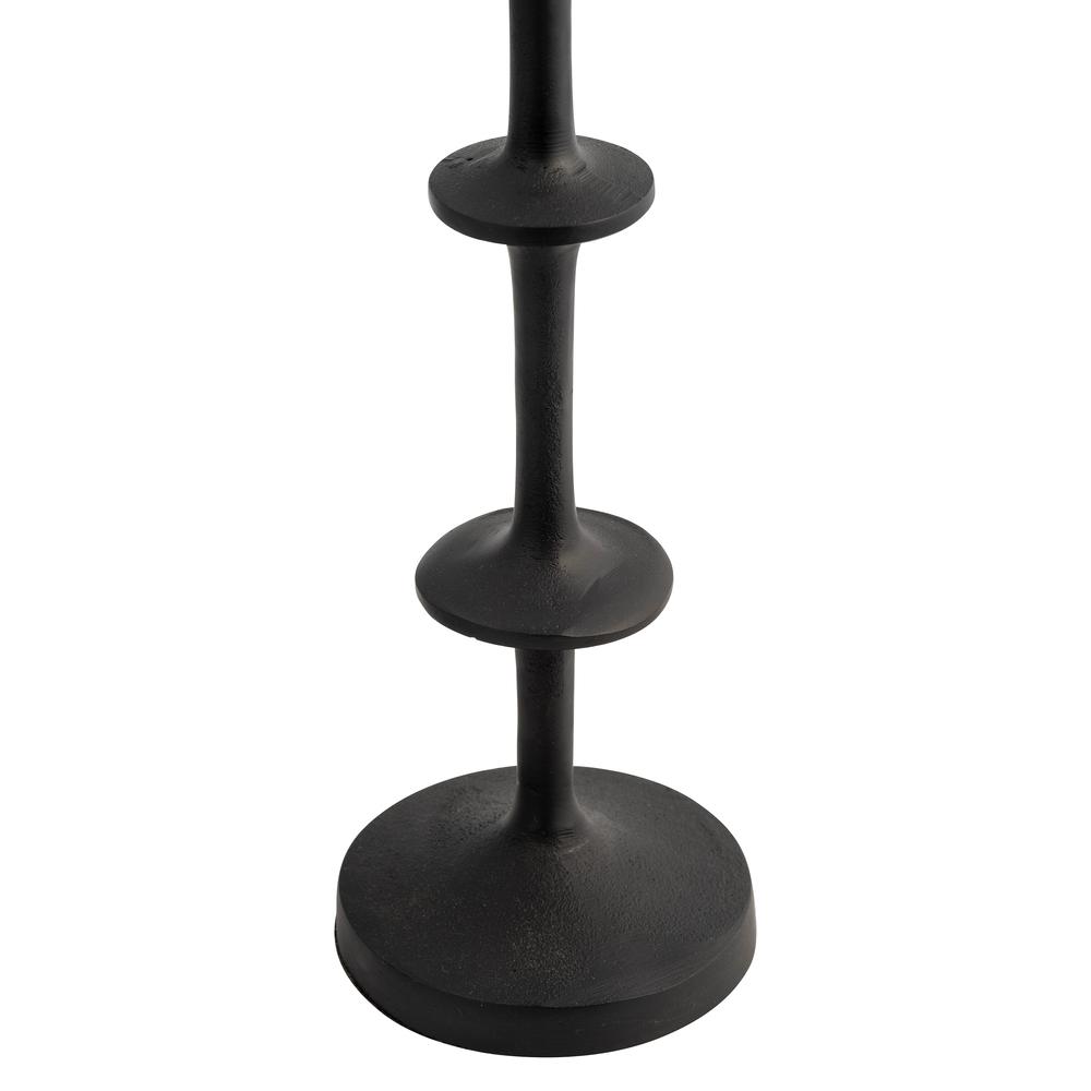 Metal, 36" Abacus Floor Pillar Candleholder, Black. Picture 4