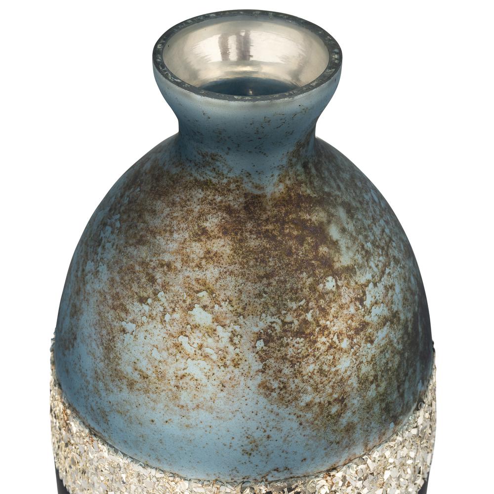 Glass, 16" Tri-colored Glittered Vase, Multi. Picture 3