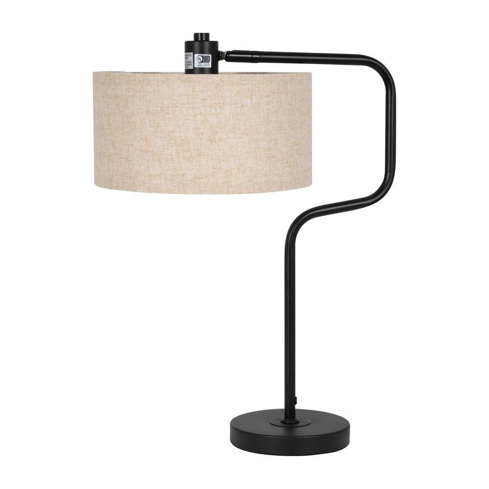 S/3 61"/21"metal Floor And Table Lamps, Black. Picture 1