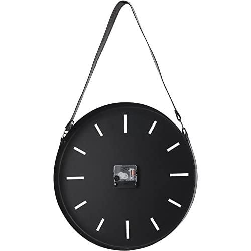 Metal, 14" Wall Clock, Black. Picture 2