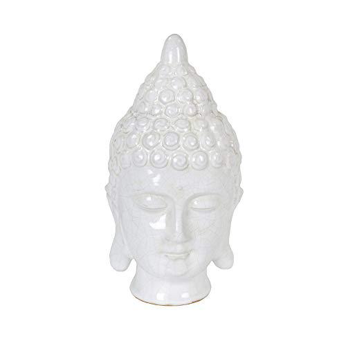 White Ceramic Buddha Head. Picture 1