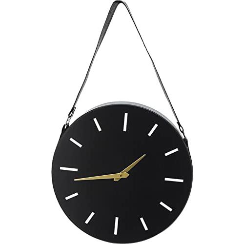 Metal, 14" Wall Clock, Black. Picture 1