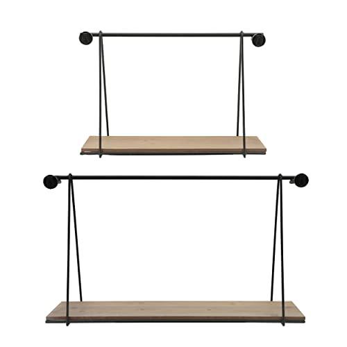 Metal/wood, S/2 12/14"h Swing Like Wall Shelves, B. Picture 2