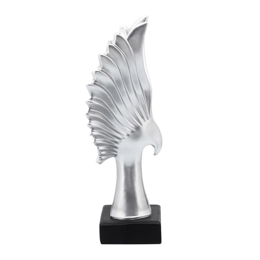 Resin 14"h Eagle Table Accent, Silver. Picture 4
