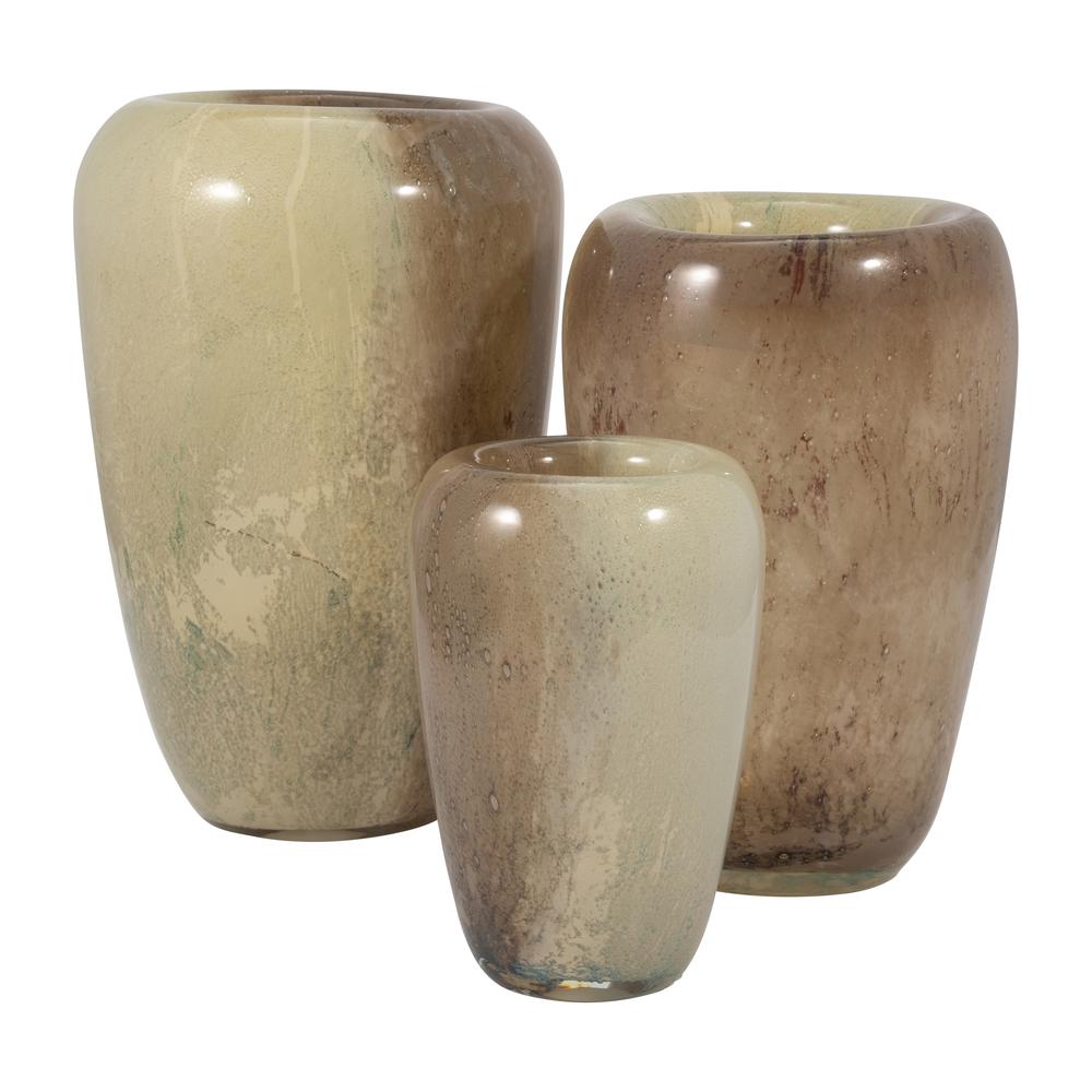 Glass, 11" 2-tone Vase, Nude. Picture 8