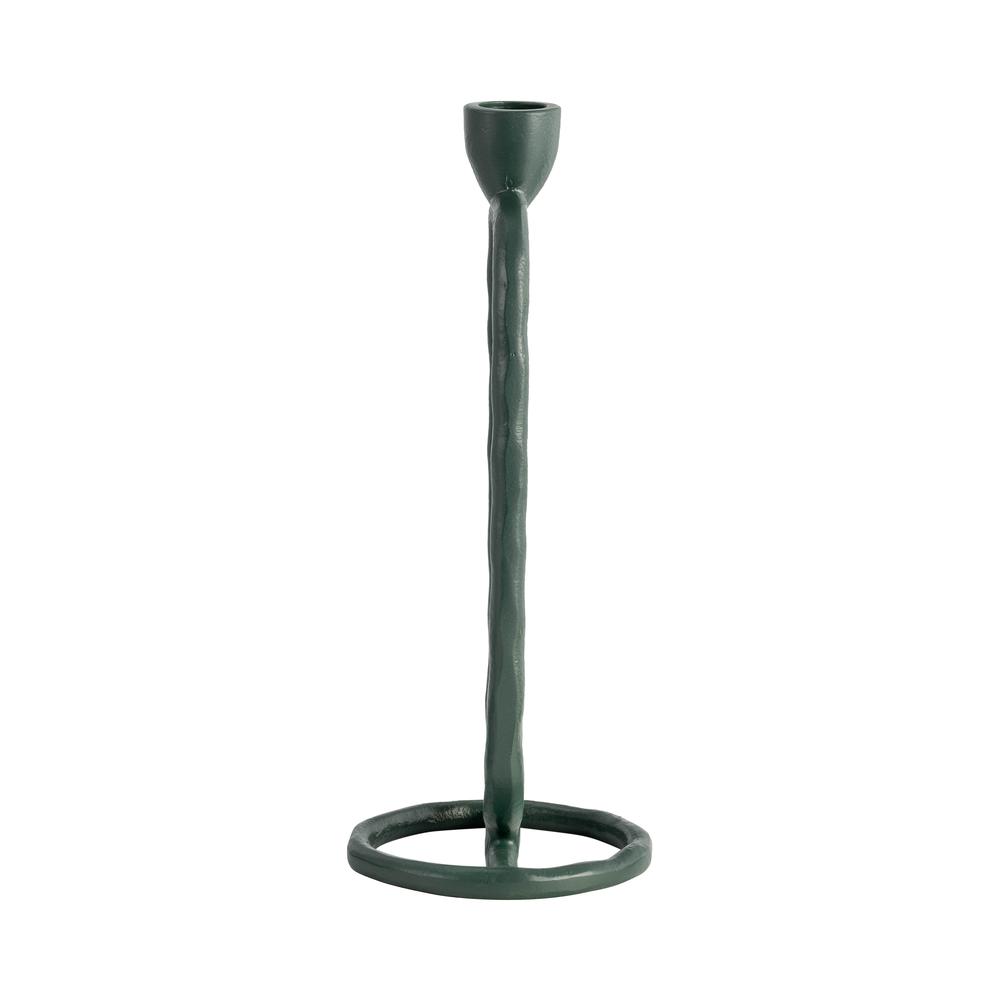 Metal, 10" Open Oval Taper Candleholder, Dark Gree. Picture 3