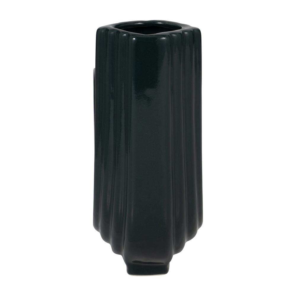 Cer, 6" Loopy Vase, Forest Green. Picture 3