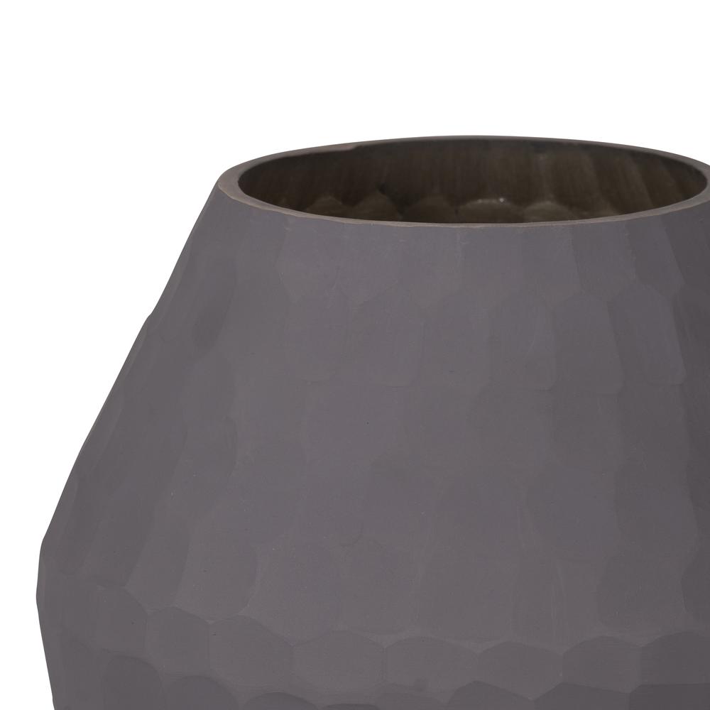 Glass, 17" 2-tone Hand-cut Vase, Metallic. Picture 4