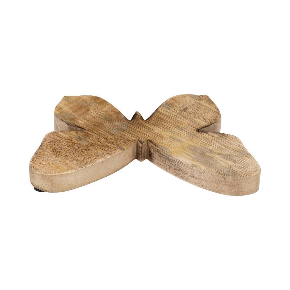 Wood, 9" Butterfly Deco, Brown. Picture 5