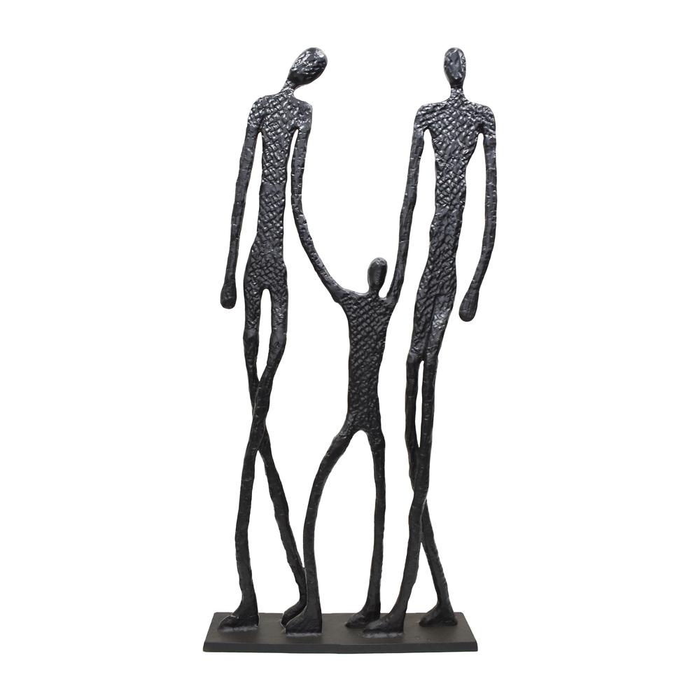 Metal,49"h,family Figures Statue,black. Picture 1