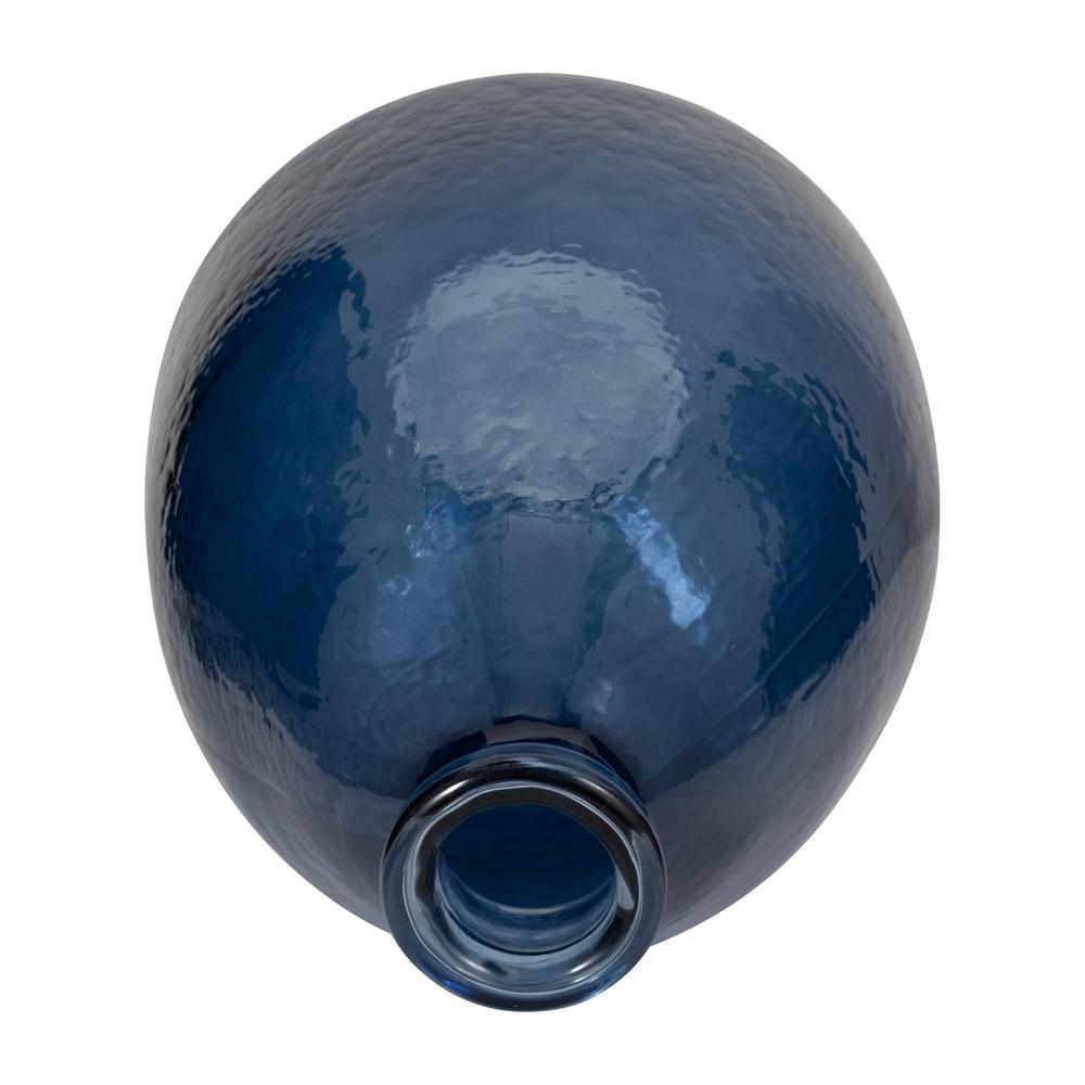 Glass, 19" Balloon Vase, Blue. Picture 5