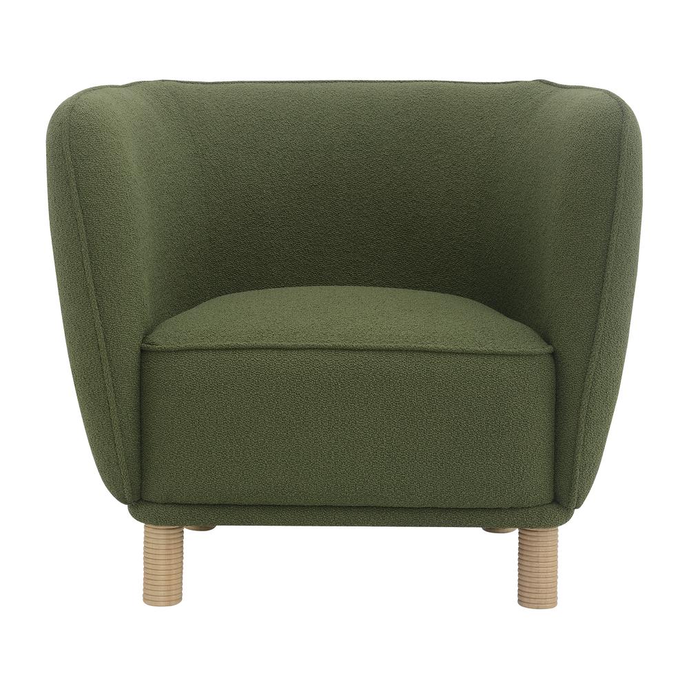 High Back Accent Chair, Olive. Picture 1