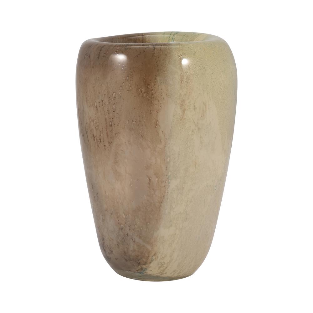 Glass, 11" 2-tone Vase, Nude. Picture 2