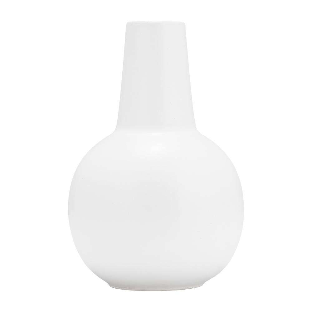 Cer,9",vase,white. Picture 3
