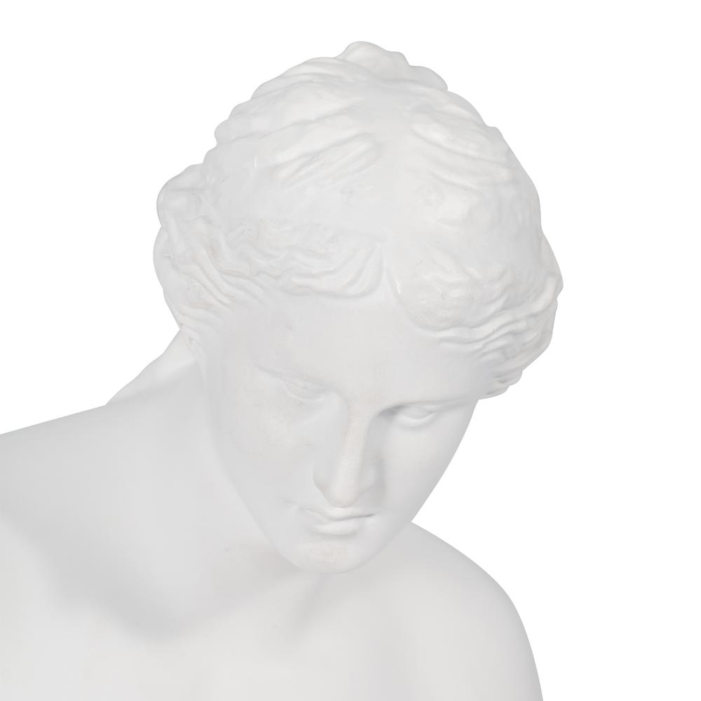 Resin, S/2 11"h Greek Godess, White. Picture 6