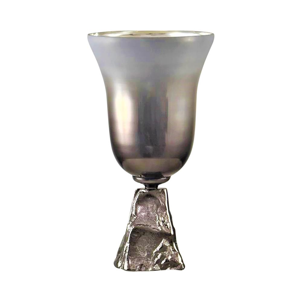 Glass, 15" 2-tone Chalice Vase, Metallic Kd. Picture 1