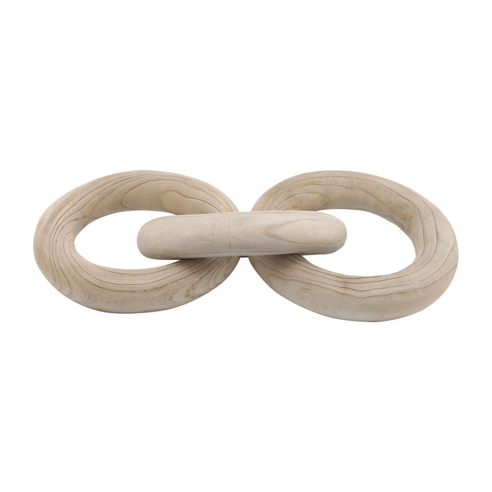 21" 3 Wooden Rings, Natural. Picture 1