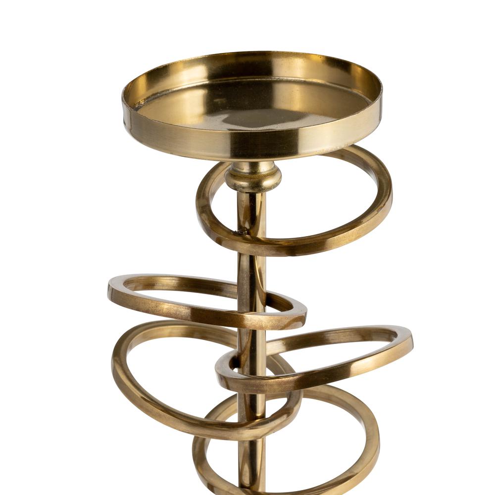 Metal, 12" Ring Toss On Acrylic Candleholder, Gold. Picture 5