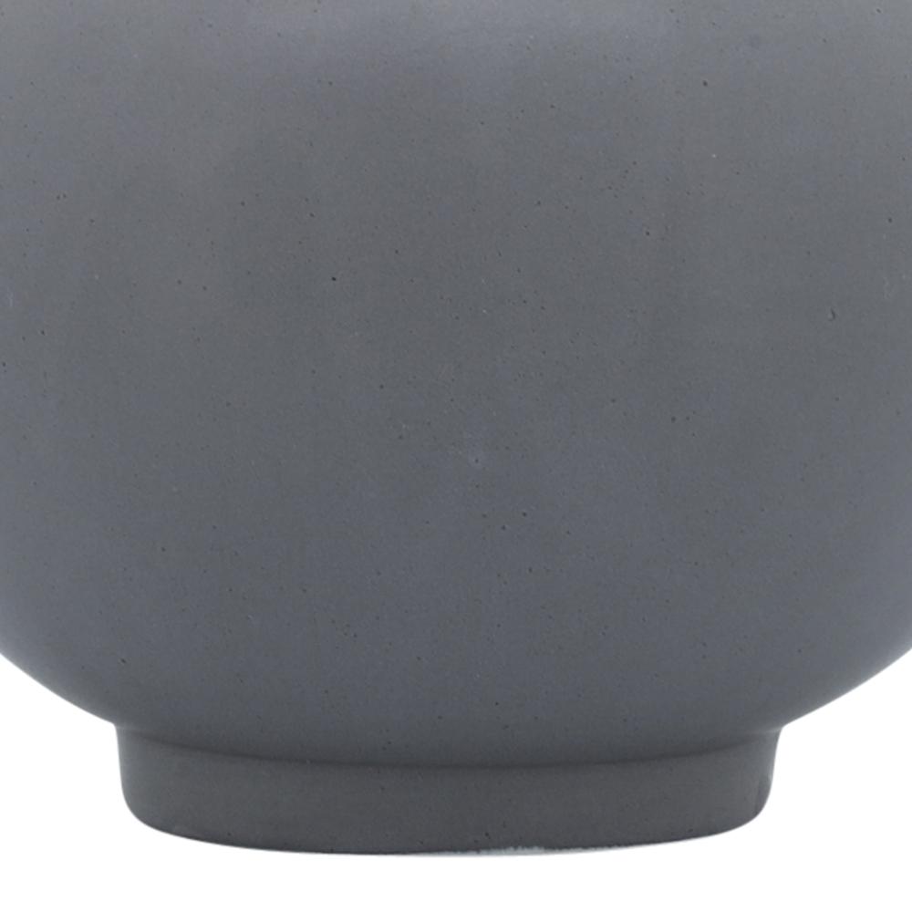 Cer, 8"h Bulbous Vase, Gray. Picture 6