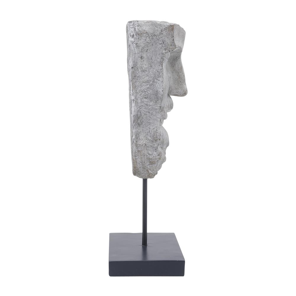 Resin, 18" Face On Stand, Gray. Picture 3