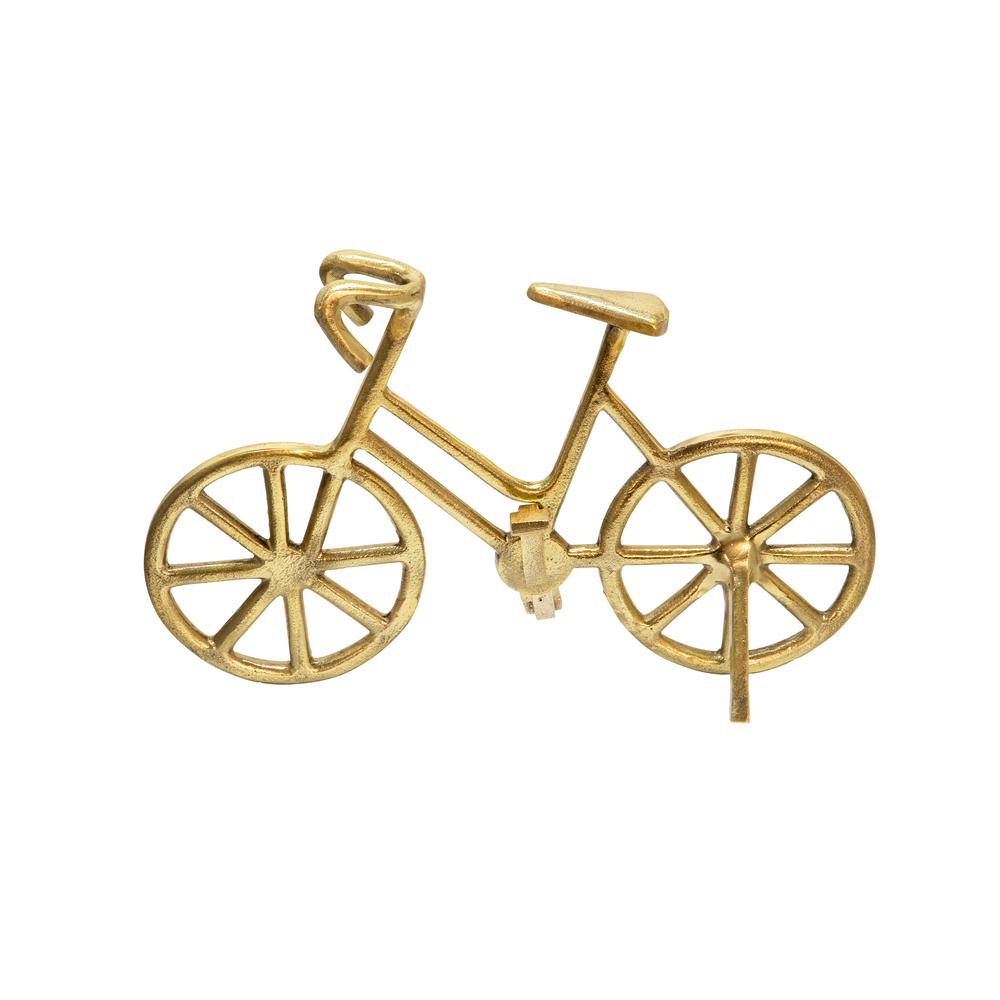 9" Metal Bicycle, Gold. Picture 3