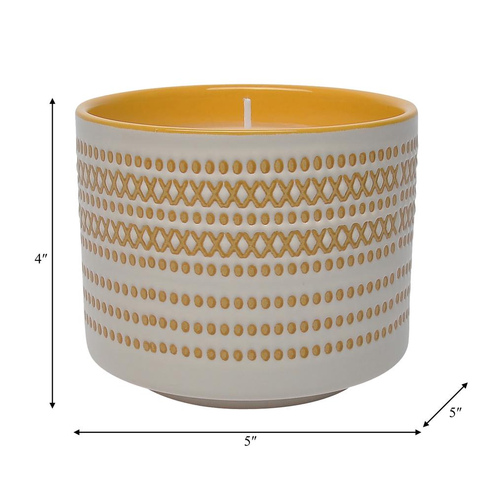 5" 15oz X Dots Citro Candle, Yellow. Picture 2