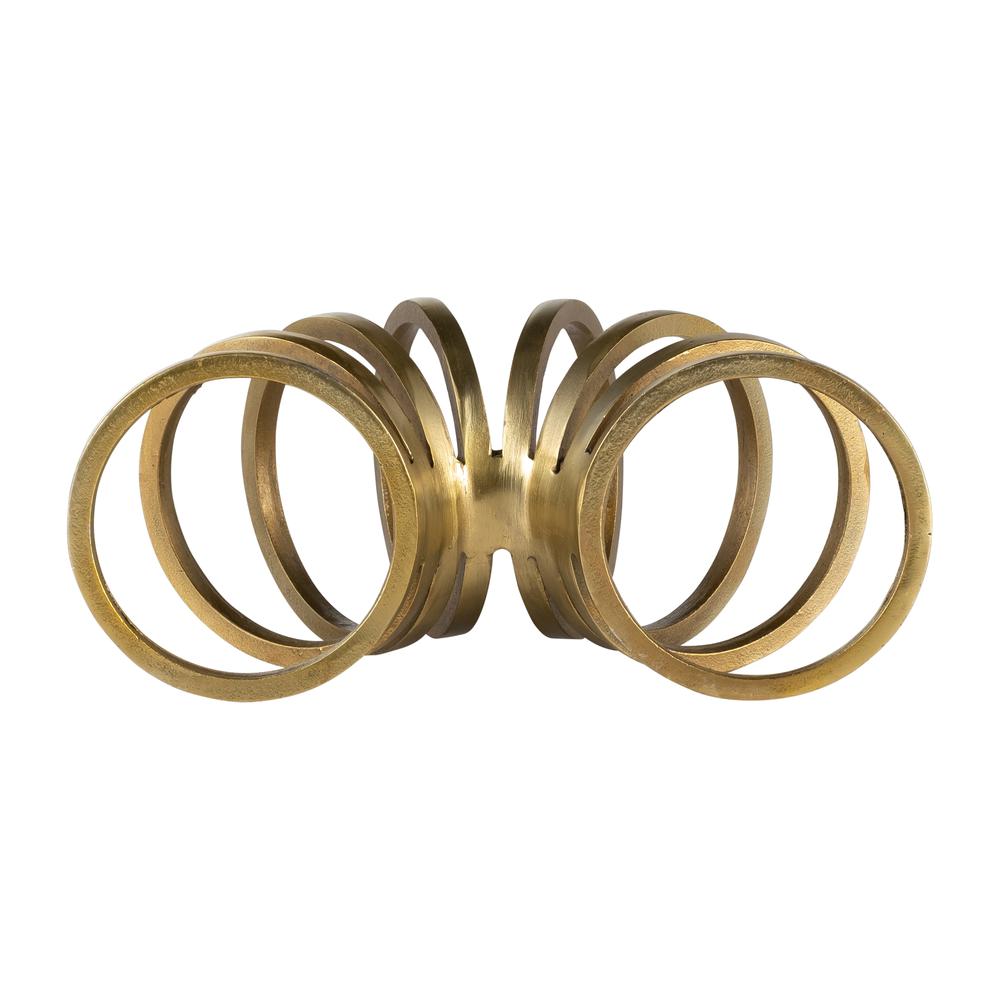 Metal,11",slinky Ring Deco,gold. Picture 6