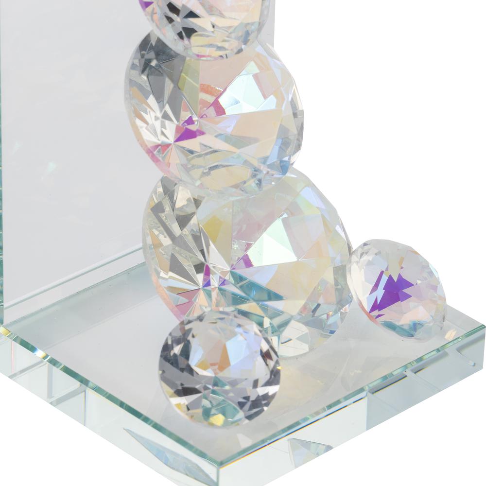 S/2 Crystal Diamond Bookends, Rainbow. Picture 5