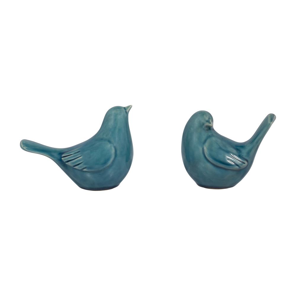 Cer, 5" Side View Bird, Blue. Picture 8