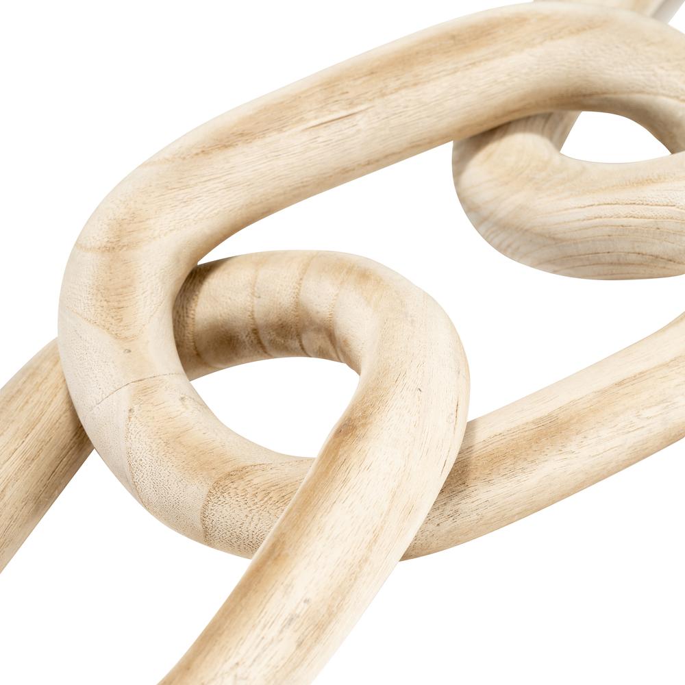 28" 3 Wooden Links, Natural. Picture 4