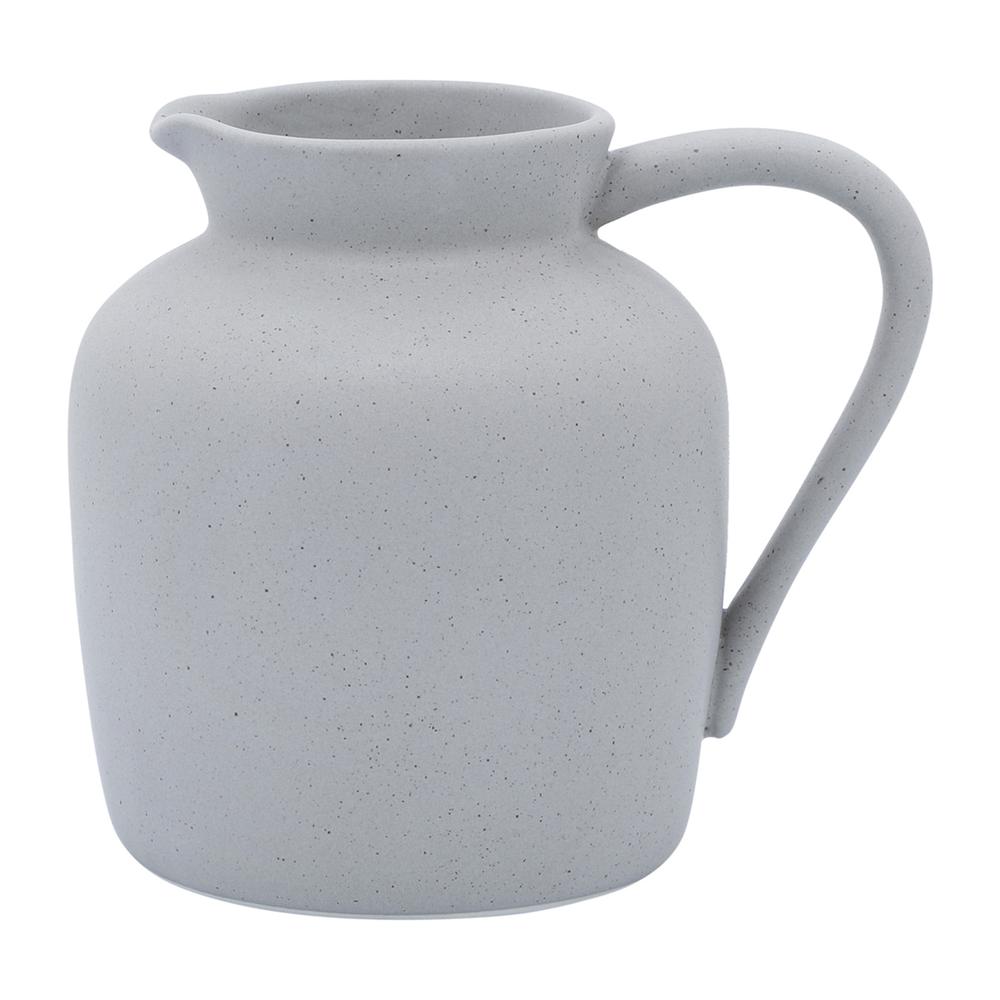 Cer, 5" Pitcher Vase, Gray. Picture 4